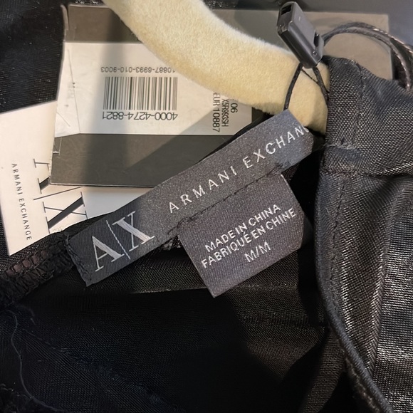 MWT Armani exchange black shimmer one shoulder dress - Picture 5 of 5